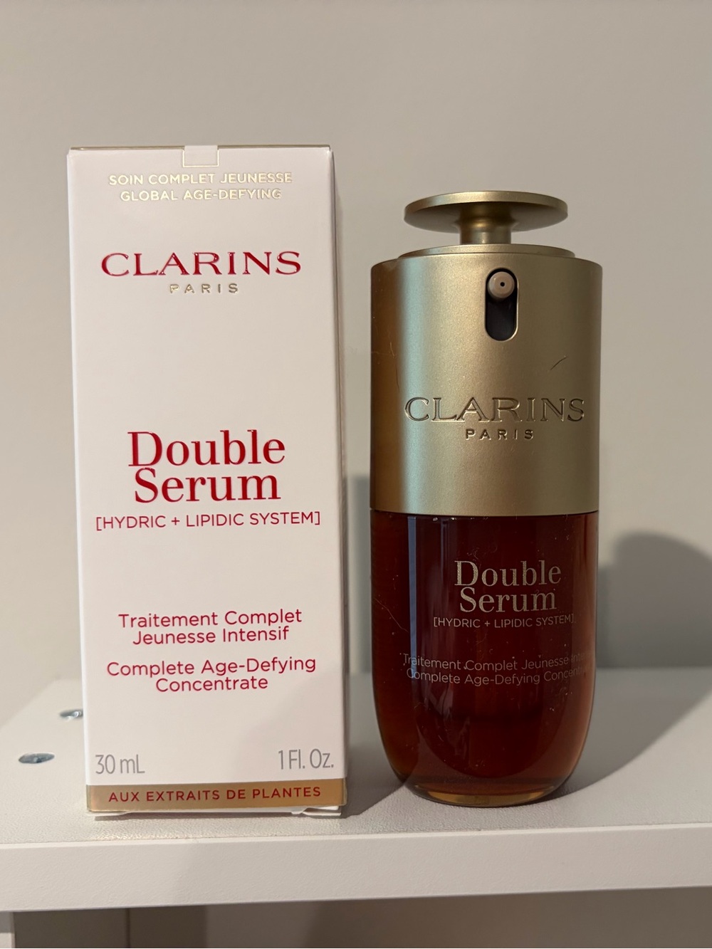 CLARINS DOUBLE SERUM COMPLETE AGE DEFYING CONCENTRATE 1 OZ NEW/AUTHENTIC